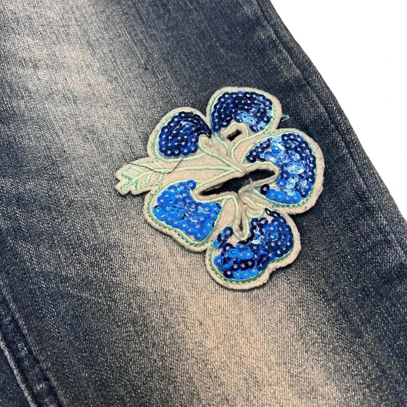 Indigo Rein Cropped Jeans Size 7 - Picture 4 of 8